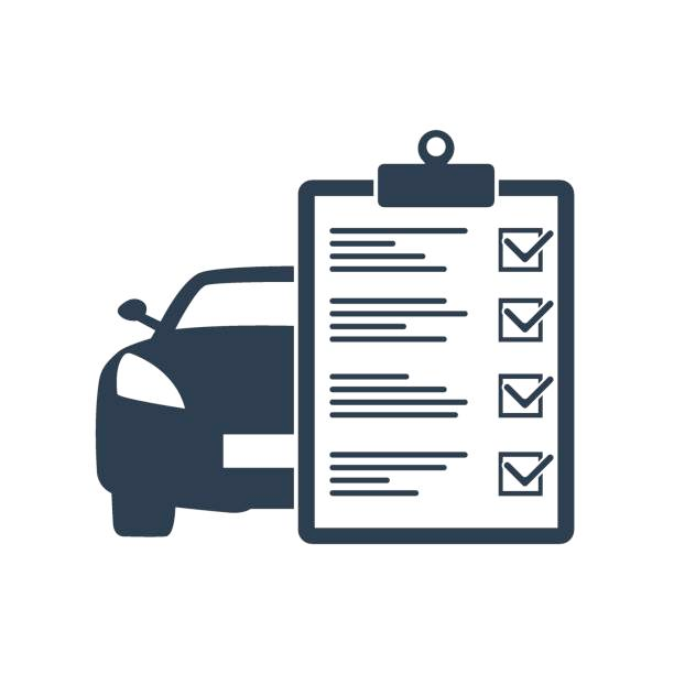 Graphic of a car key and a digital enrollment form with checkmarks
